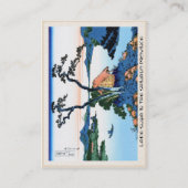 Landschap Cool oriental japanese Hokusai Fuji Uitz Visitekaartje (Achterkant)