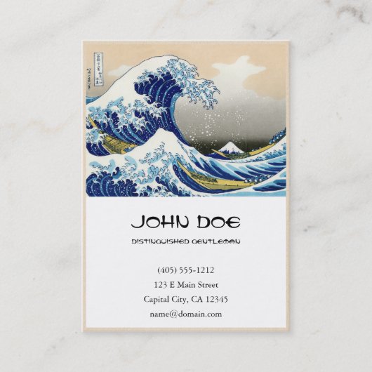 Landschap Cool oriental japanese Hokusai Fuji Uitz Visitekaartje (Voorkant)