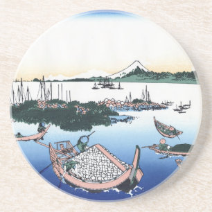 Landschap Cool oriental japanese Hokusai Fuji Uitz Zandsteen Onderzetter