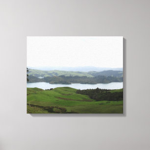 Landschap Coromandel Schiereiland Nieuw-Zeeland Canvas Afdruk