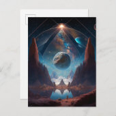 Landschap Cosmic Fantasy Briefkaart (Voorkant / Achterkant)