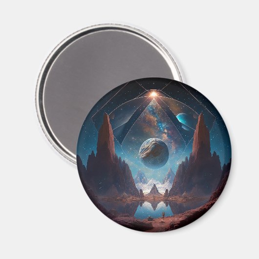 Landschap Cosmic Fantasy Magneet (Voorkant / Achterkant)