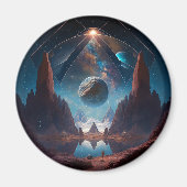 Landschap Cosmic Fantasy Magneet (Voorkant)