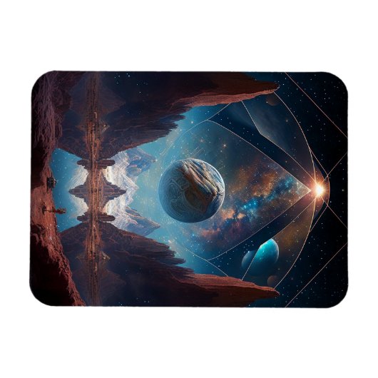 Landschap Cosmic Fantasy Magneet (Horizontaal)