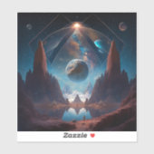 Landschap Cosmic Fantasy Sticker (Vel)