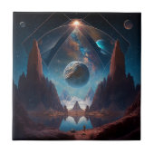 Landschap Cosmic Fantasy Tegeltje (Voorkant)