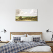 Landschap: De ploegende scène in Suffolk (een Summ Canvas Afdruk (Insitu (Slaapkamer))