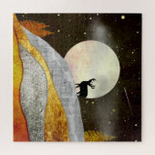 Landschap Deer Moon Legpuzzel (Horizontaal)
