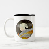 Landschap Deer Moon Tweekleurige Koffiemok (Links)