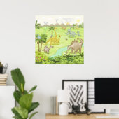 Landschap Dinosaur Poster (Thuiskantoor)