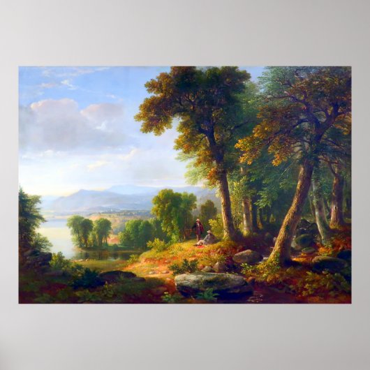 Landschap door Asher B Durand 1850 Poster (Voorkant)