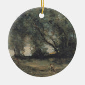 Landschap (door Camille Corot) Keramisch Ornament (Voorkant)