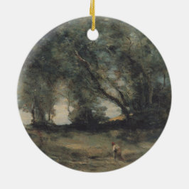 Landschap (door Camille Corot) Keramisch Ornament
