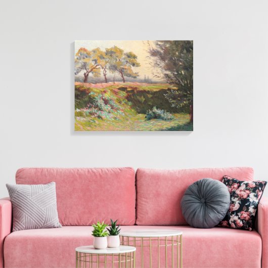 Landschap (door Léo Gausson) Canvas Afdruk (Insitu (Woonkamer))