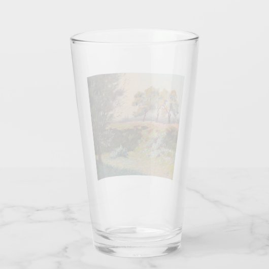 Landschap (door Léo Gausson) Glas (Achterkant)