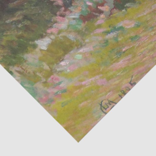 Landschap (door Léo Gausson) Tissuepapier (Detail)