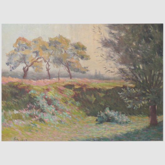 Landschap (door Léo Gausson) Tissuepapier (Voorkant)