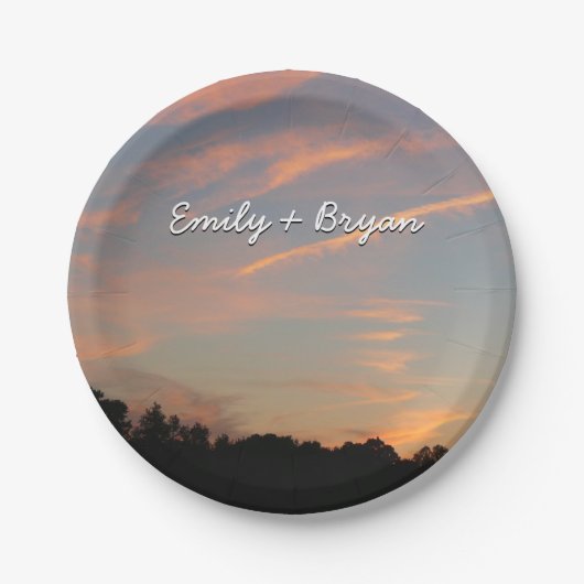 Landschap Elkridge Sunset Maryland Papieren Bordje (Voorkant)