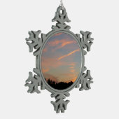 Landschap Elkridge Sunset Maryland Tin Sneeuwvlok Ornament (Links)