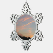 Landschap Elkridge Sunset Maryland Tin Sneeuwvlok Ornament (Rechts)