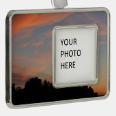 Landschap Elkridge Sunset Maryland Verzilverd Omlijst Ornament (Rechts)