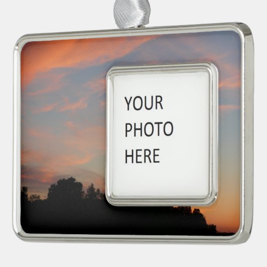 Landschap Elkridge Sunset Maryland Verzilverd Omlijst Ornament (Links)