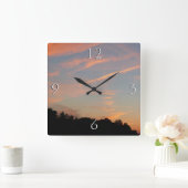 Landschap Elkridge Sunset Maryland Vierkante Klok (Huis)