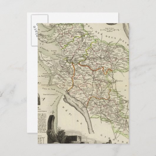 Landschap en bossen briefkaart (Voorkant / Achterkant)