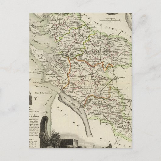 Landschap en bossen briefkaart (Voorkant)