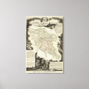 Landschap en bossen canvas afdruk