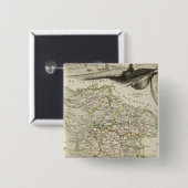 Landschap en bossen vierkante button 5,1 cm (Voorkant /achterkant)