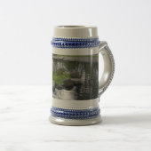 Landschap en poolgrijs/Blauw 22 oz Stein Bierpul (Voorkant rechts)