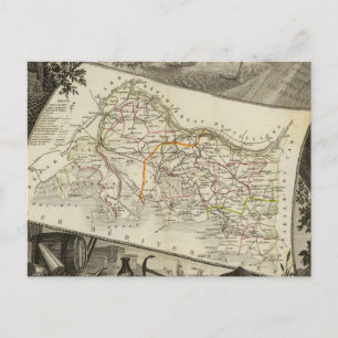 Landschap en steden briefkaart