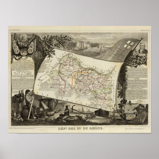 Landschap en steden poster (Voorkant)