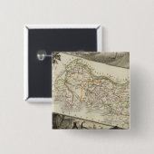 Landschap en steden vierkante button 5,1 cm (Voorkant /achterkant)