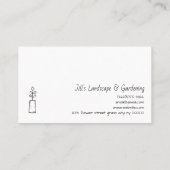 Landschap- en tuinbouwservices/Vloeiende winkels Visitekaartje (Achterkant)