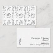 Landschap- en tuinbouwservices/Vloeiende winkels Visitekaartje (Voorkant / Achterkant)