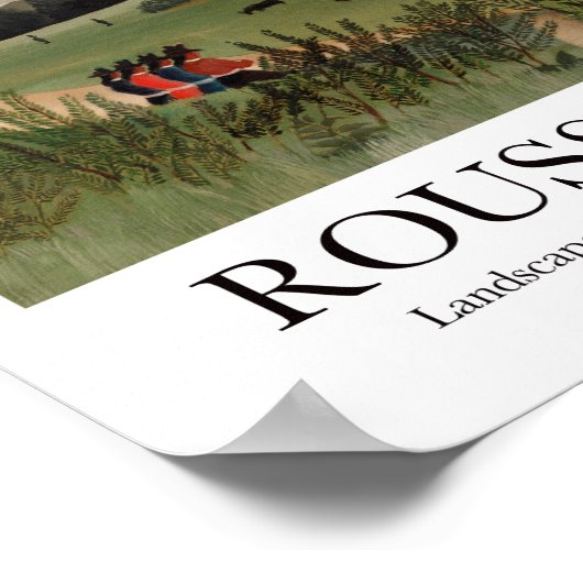 Landschap en vier jonge meisjes door Henri Roussea Poster (Hoek)