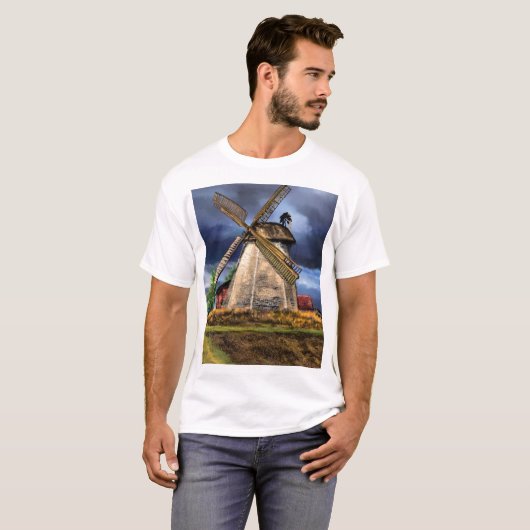 Landschap en Weer in Nederland T-Shirt (Voorkant volledig)