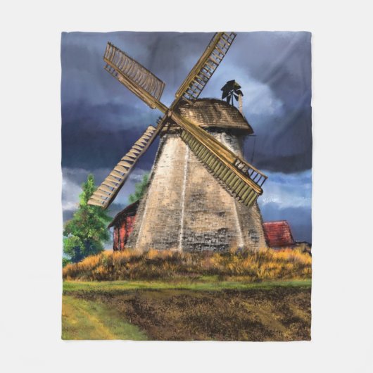 Landschap en weersomstandigheden in Nederland Teke Fleece Deken (Voorkant)