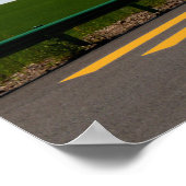 Landschap- en wegbeschilderde lijnen poster (Hoek)