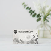 Landschap Feng Shui Bagua/Pakua Lotus Waterverf Visitekaartje (Staand voorkant)