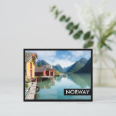 Landschap Fjaerlandsfjord fjord in Noorwegen Briefkaart (Staand voorkant)