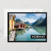 Landschap Fjaerlandsfjord fjord in Noorwegen Briefkaart (Voorkant / Achterkant)