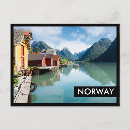 Landschap Fjaerlandsfjord fjord in Noorwegen Briefkaart (Voorkant)
