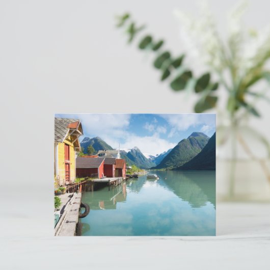 Landschap Fjaerlandsfjord fjord in Noorwegen Briefkaart (Staand voorkant)