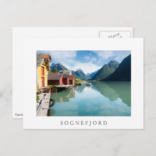 Landschap Fjaerlandsfjord fjord in Noorwegen Briefkaart (Voorkant / Achterkant)