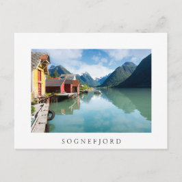 Landschap Fjaerlandsfjord fjord in Noorwegen Briefkaart