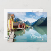 Landschap Fjaerlandsfjord fjord in Noorwegen Briefkaart (Voorkant / Achterkant)
