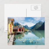 Landschap Fjaerlandsfjord fjord in Noorwegen Briefkaart (Voorkant / Achterkant)